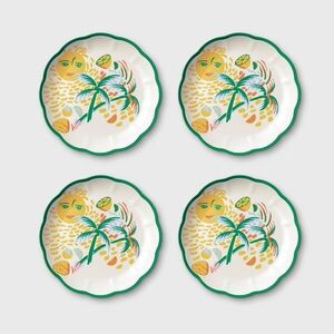 Roller Rabbit x Target Set of Four Melamine Vacation Salad Lunch Plates 4-piece